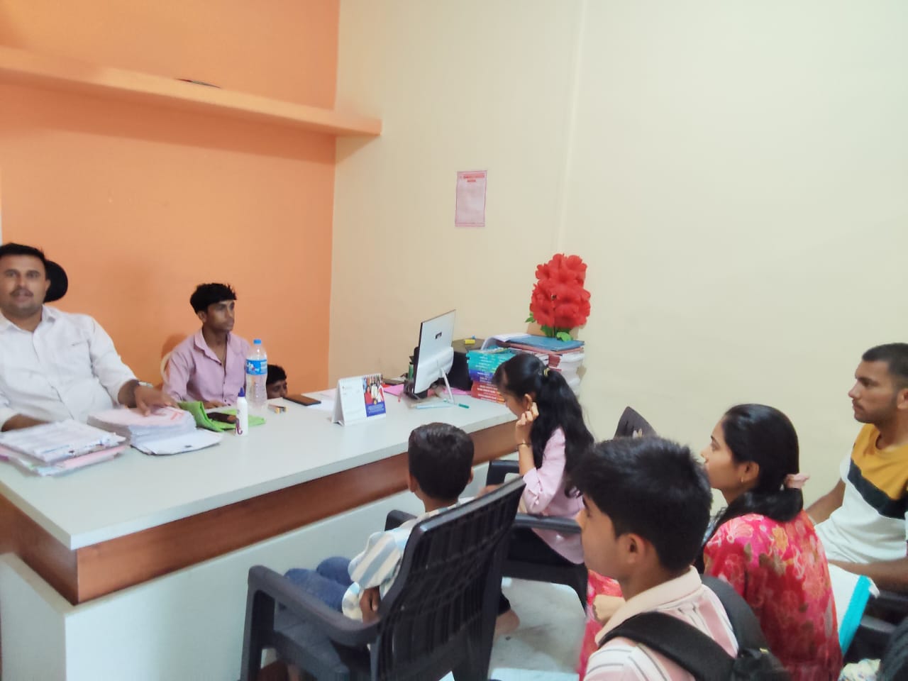 Students attending an orientation and academic interaction session with faculty at Khadkeshwar NEET-JEE Academy, Lonar.
